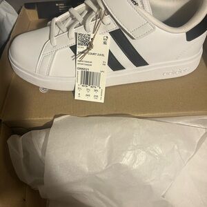 Adidas Grand Court White and Black Sneakers